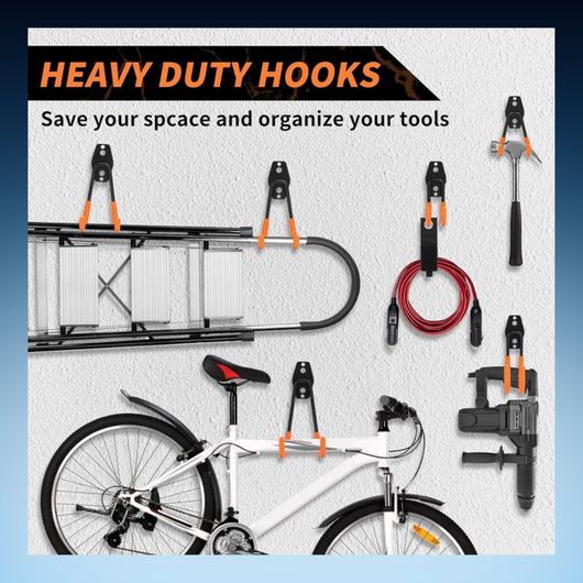 Heavy Duty Garage Wall Hooks Set