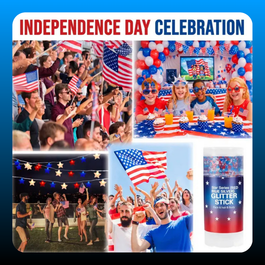 4th of July Face and Body Glitter Stick