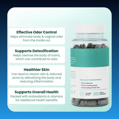 Chlorophyll Pill For Body Odor, Detox & Skin