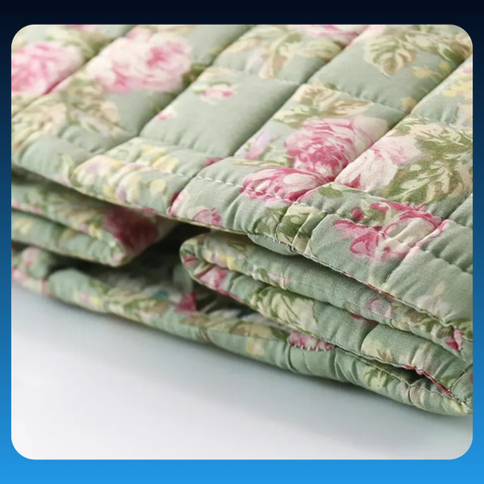 Floral Foldable Cotton Storage Basket