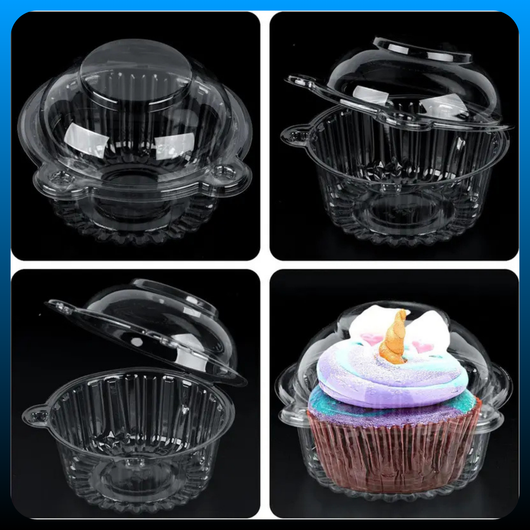 Individual Cupcake Containers with Lid (50 Pack)