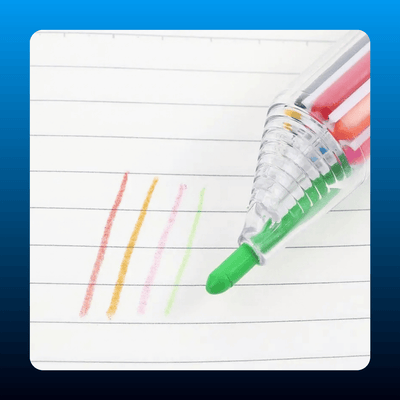 8-in-1 Retractable Rainbow Crayon Pen