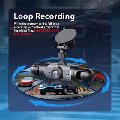 4-Channel Car Dash Cam with Night Vision