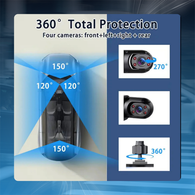 4-Channel Car Dash Cam with Night Vision