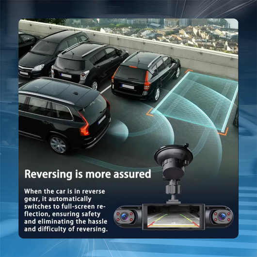 4-Channel Car Dash Cam with Night Vision