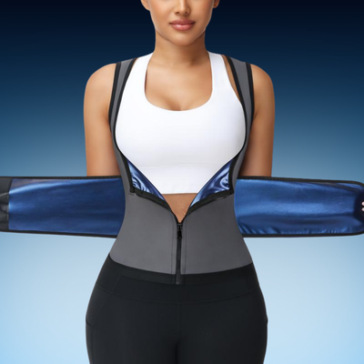 Sauna Zipper Waist Trainer Workout Vest