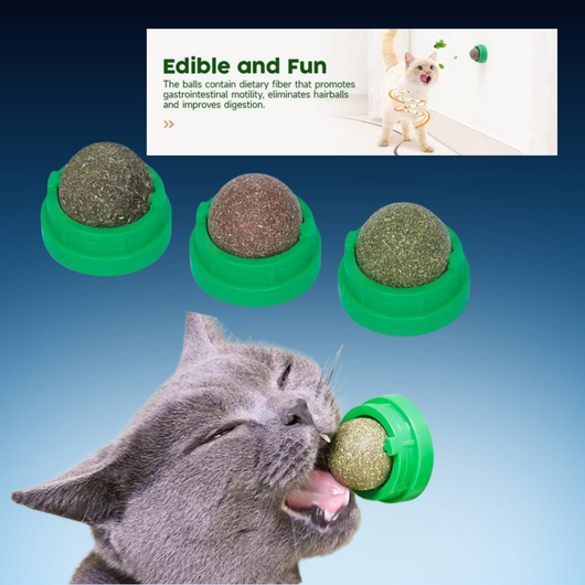 Catnip Licking Toy Balls for Cats (3 Pack)