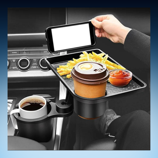 360° Rotating Car Cup Holder Tray