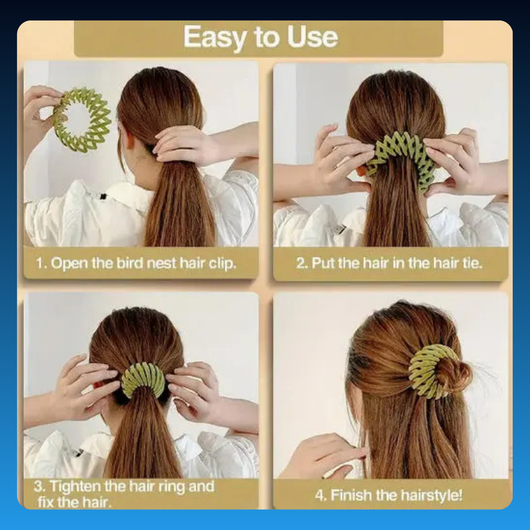 Bohemian Style Bird Nest Magic Hair Clips (7 Pack)