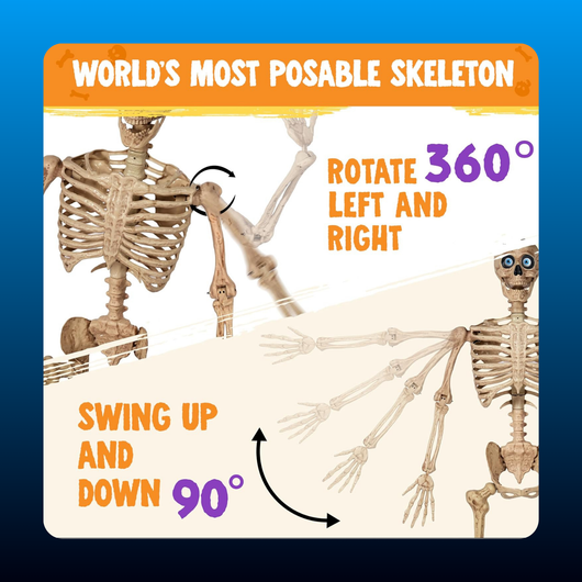 Animated Giant Skeleton with Light Up Eyes