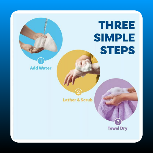 Rinse Free Bath Sponges (3 Pack)