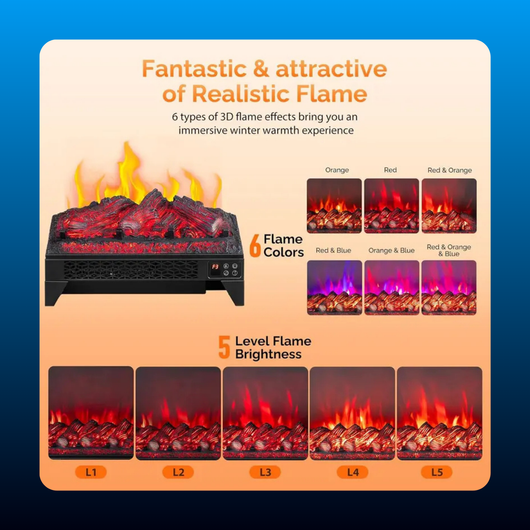 Electric Fireplace Log Insert