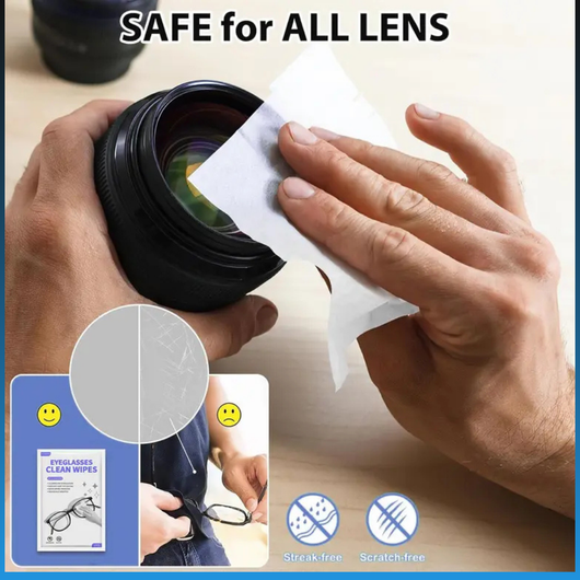Lens Wipes for Eyeglasses and Screen