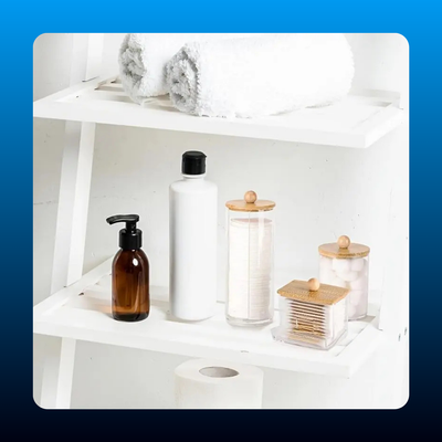 Clear Storage Jar with Wooden Lid (3 Pack)