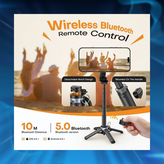 Pocket-Sized 4-in-1 Magnetic Selfie Stick