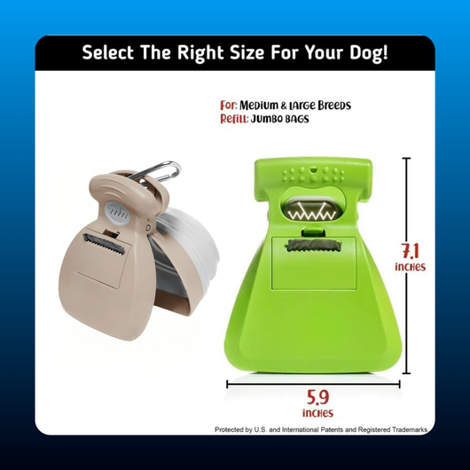 Portable Dog Poop Scooper with Bag Holder
