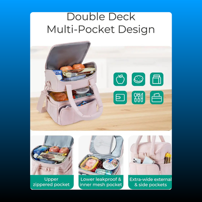 Double Deck Insulated Summer Picnic Bag