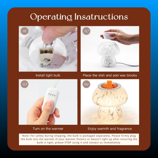 Mushroom Wax Melt Warmer