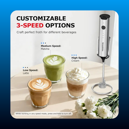 Rechargeable Frother with Stand
