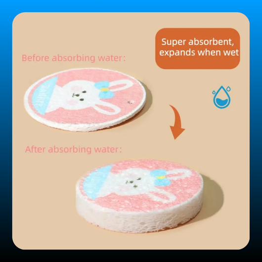 Eco-Friendly Biodegradable Wood Pulp Kitchen Sponge Block