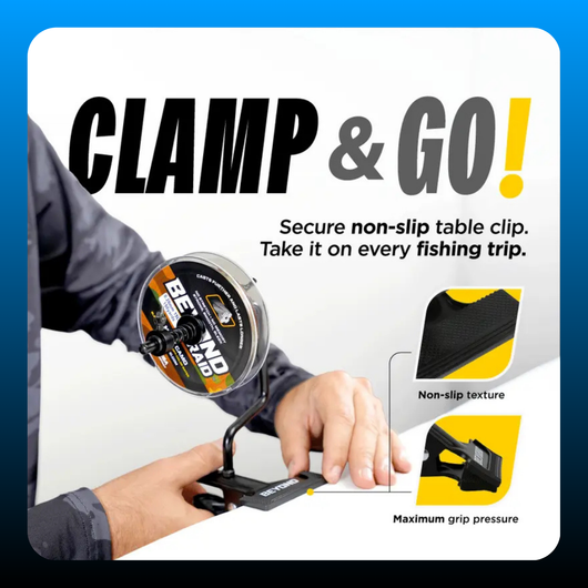 Portable Table Mounted Reel Spooler for Spinning & Baitcasting Reels