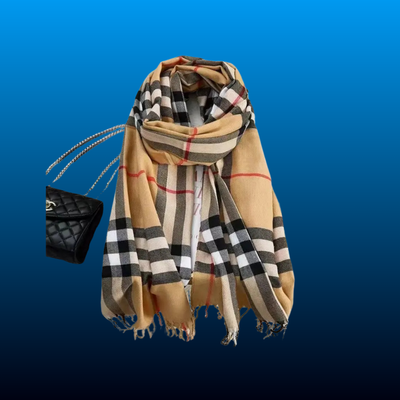 Oversized Plaid Blanket Scarf