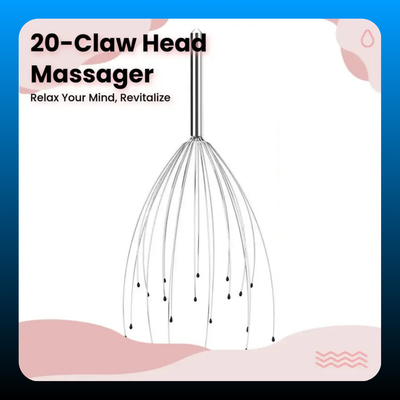20-Claw Head Massager & Stress Reliever (2 Pieces)