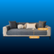 Cross Grid Solid Color Soft Velvet Sofa Pad