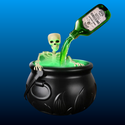 Black Plastic Halloween Cauldron