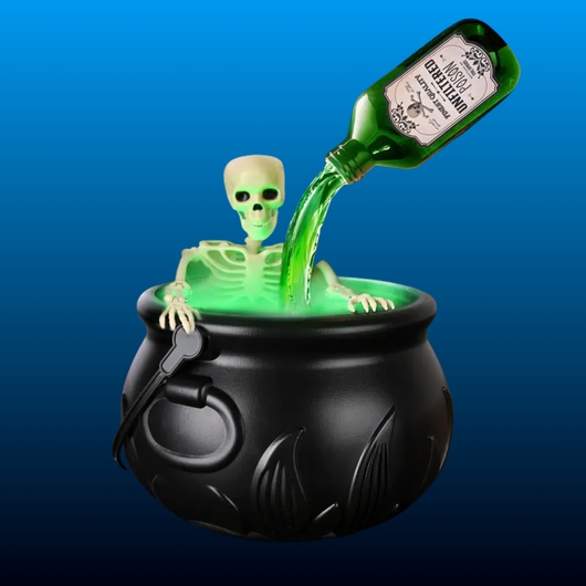 Black Plastic Halloween Cauldron