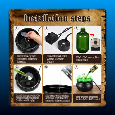 Black Plastic Halloween Cauldron