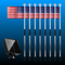8-Piece 4th of July Flag Light Set
