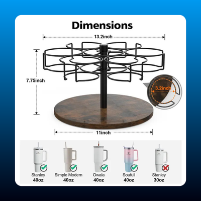 360-Degree Rotating Tumbler Organizer