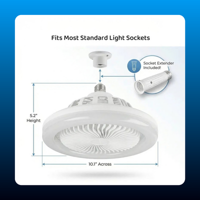 Light Socket Fan with RGB Lighting