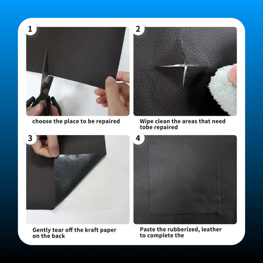 Self-Adhesive Black Leather Sticker Patch