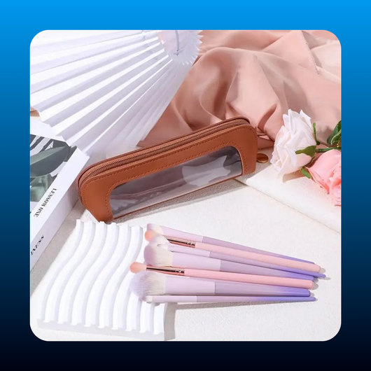 Portable Lightweight Makeup Brush & Cosmetic Bag