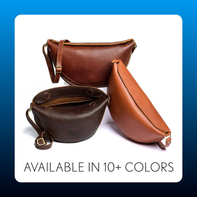Leather Crescent Sling Bag