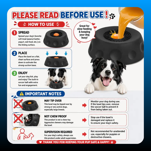 3-in-1 Suction Slow Feeder Dog Bowl