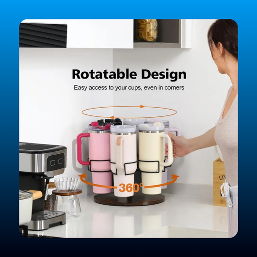 360-Degree Rotating Tumbler Organizer