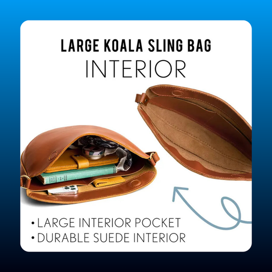 Leather Crescent Sling Bag