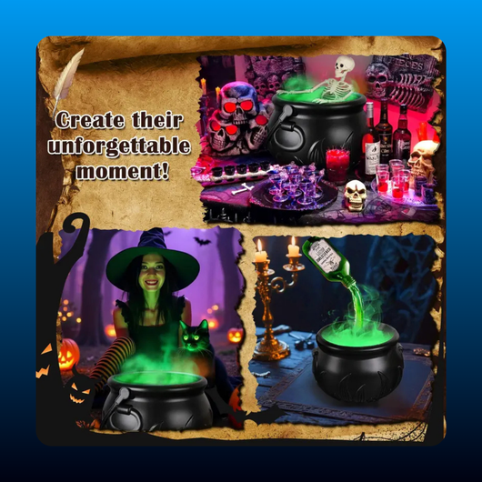 Black Plastic Halloween Cauldron
