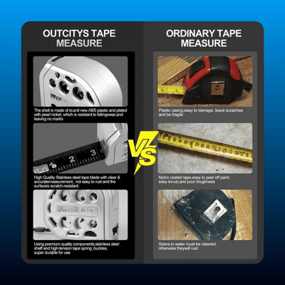 Retractable Tape Measure with Dark Mode