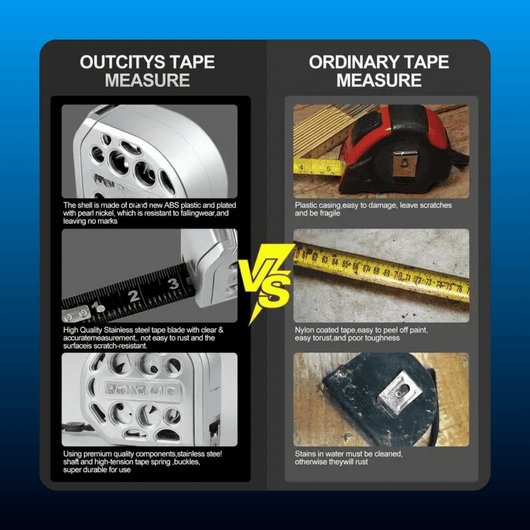 Retractable Tape Measure with Dark Mode