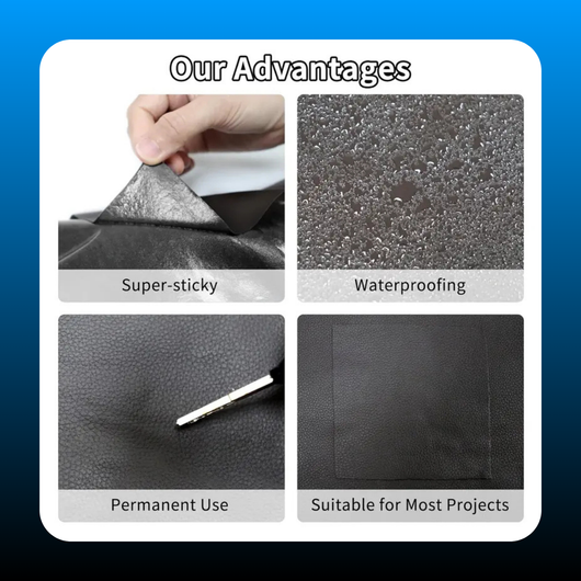 Self-Adhesive Black Leather Sticker Patch