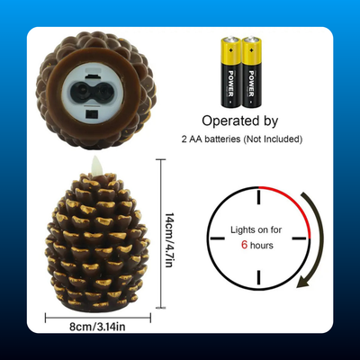 Flameless Pinecone Candles (2 Pack)