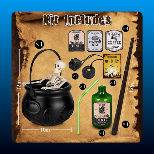 Black Plastic Halloween Cauldron