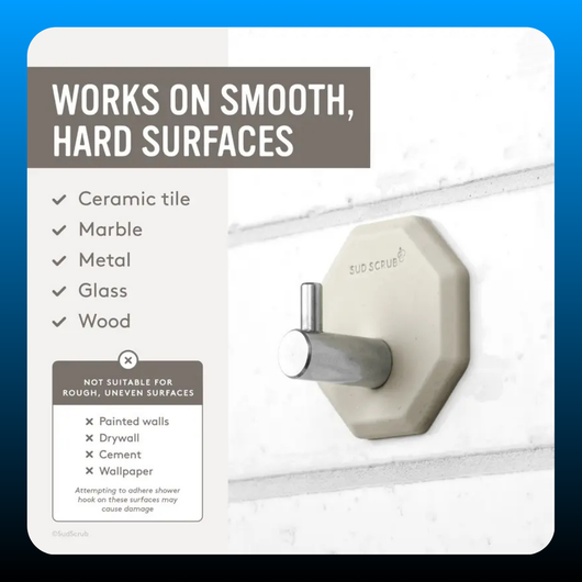 Self Adhesive Antimicrobial Shower Hook