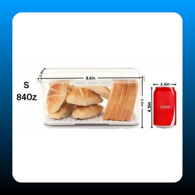 Airtight Bread Box with Time Recording Dial