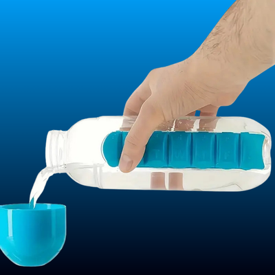 2-in-1 Water Bottle with Pill Organizer
