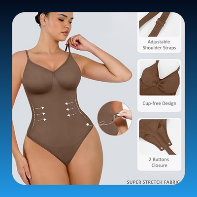 Plus Size Seamless Bust-Cover Jumpsuit Bodysuit